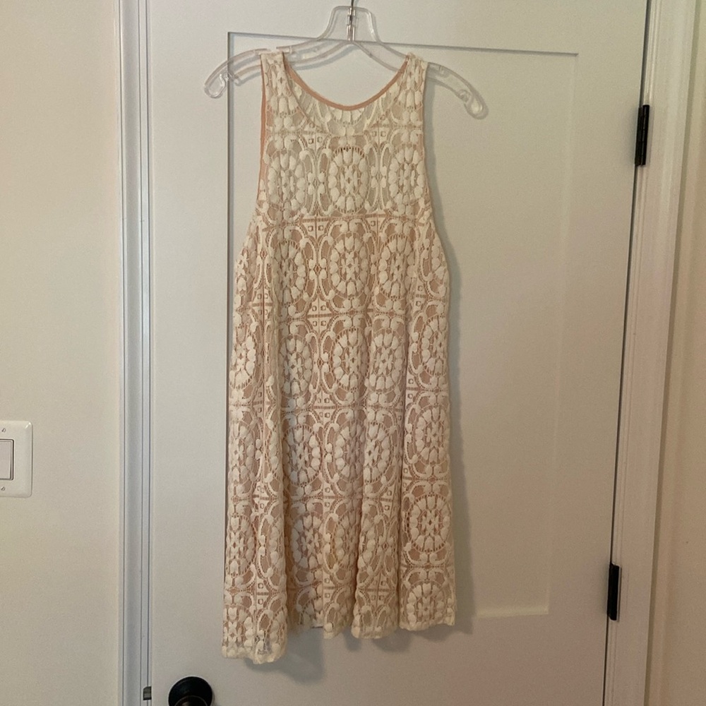 Free Prople white lace mini dress